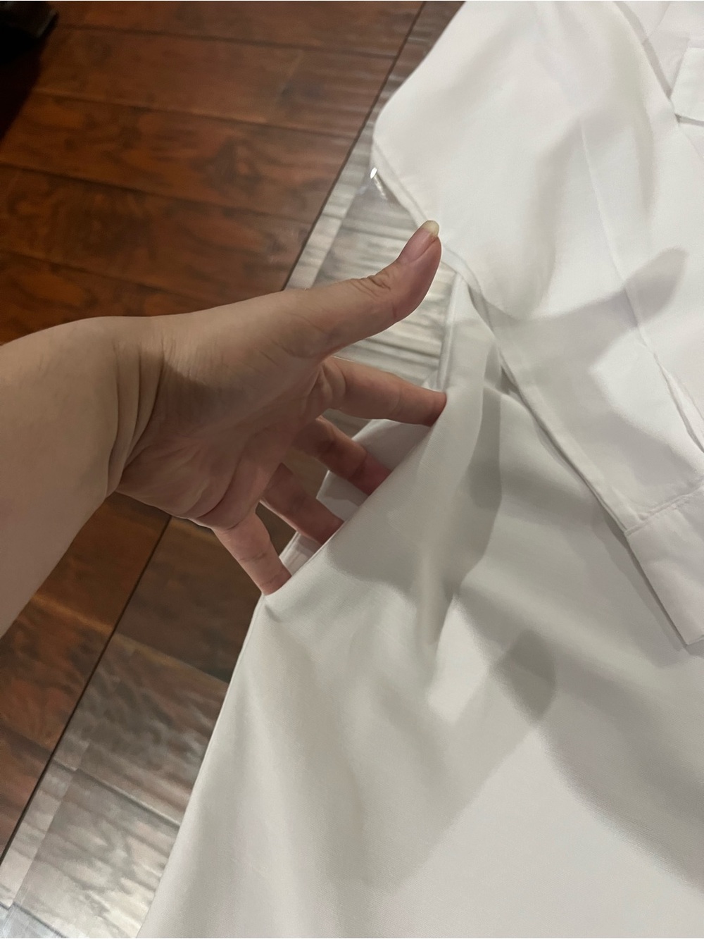 White Button-Down Shirt Dress - Picture 7 of 9